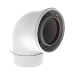 Burgerhout Twinsafe concentrisch PP/alu bocht 90° MF 60/100 mm 40.047.08.75