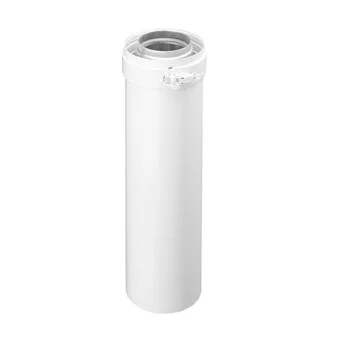 Burgerhout Concentrische rookgasbuis Burgerhout Twinsafe aluminium/metaal 80/125mm 1000mm wit 453 40.045.39.15