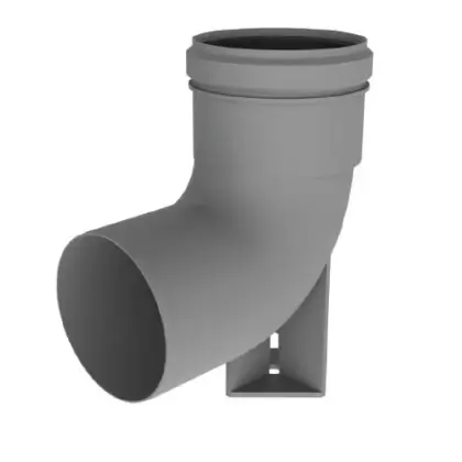Burgerhout Enkelwandige rookgasbocht Burgerhout BM-flex 90° 80mm/60mm kunststof met lipring 40.045.20.47