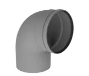 Burgerhout Enkelwandige rookgasbocht Burgerhout Multi-PP 90° 150mm/150mm kunststof met lipring 40.047.07.60