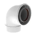 Burgerhout Concentrische rookgasbocht Burgerhout Twinsafe kunststof kunststof 60/100mm 470 40.047.08.75