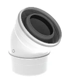 Burgerhout Concentrische rookgasbocht Burgerhout Twinsafe kunststof kunststof 60/100mm 470 40.047.08.76