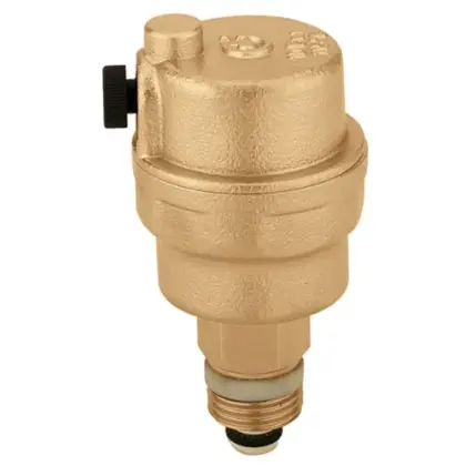 Caleffi 502530 Caleffi 502 Robocal automatische ontluchter 3/8 M - messing - met afsluitklep