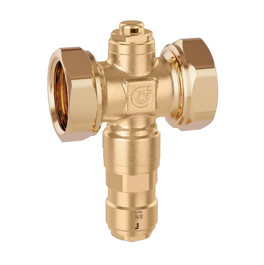 Caleffi IStop Vorstbeveiligingsklep met wartel 1 F x 1 M  0-90grC caleffi 108632