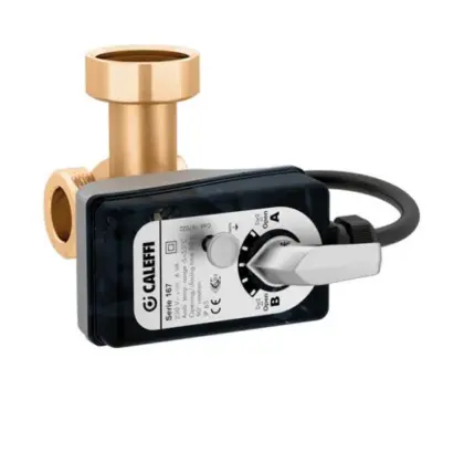 Caleffi 3-weg ventiel en driepuntsregeling servomotor caleffi 167032