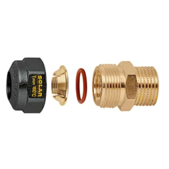 Caleffi Knelovergangsstuk messing 18mm x 3/4" M solar Caleffi 2544 254458