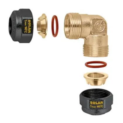 Caleffi Knelknie messing 18mm FF 90° solar Caleffi 2545 254508