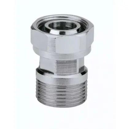 Caleffi Draad-2-delige koppeling FF messing verchroomd Caleffi 382 382000