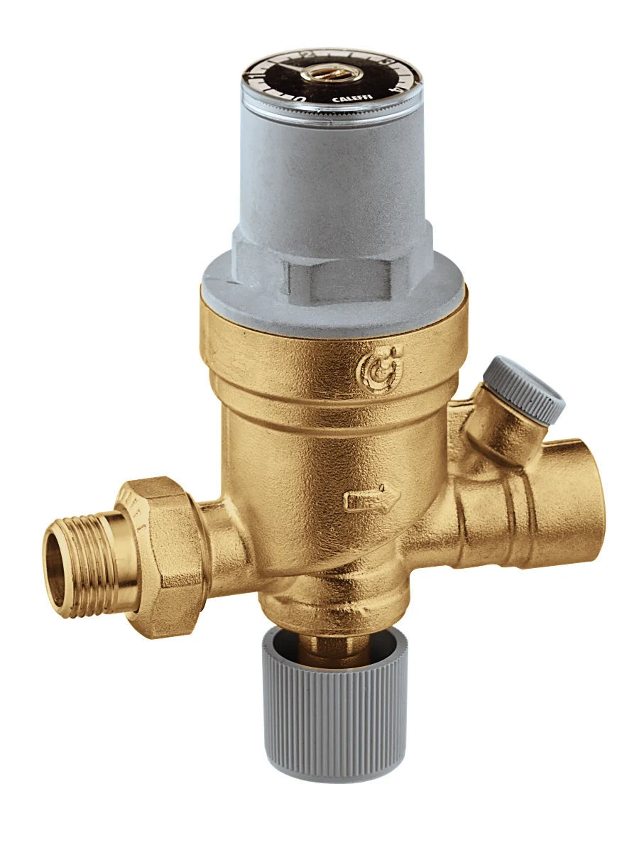Caleffi Vulcombinatie,kalkafstotend, aanwijzing insteldruk met afsluiter,filter,keerklep 553540