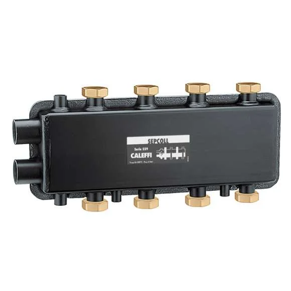 Caleffi Watervedeler staal Caleffi met ontluchting, met debietmeter 559222