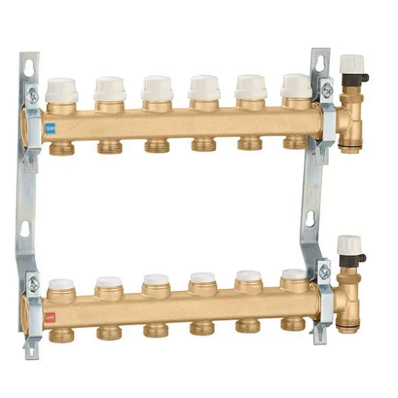 Caleffi Voorgemont collector 1 + voorinstelb regelvent 3kr 3/4m caleffi 6626C5