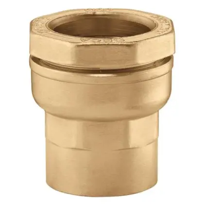 Caleffi Knelovergangsstuk messing 32mm x 1" F (drink)water Caleffi Deca 860 860632
