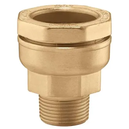 Caleffi Knelovergangsstuk messing 40mm x 1" M (drink)water Caleffi Deca 862 862640
