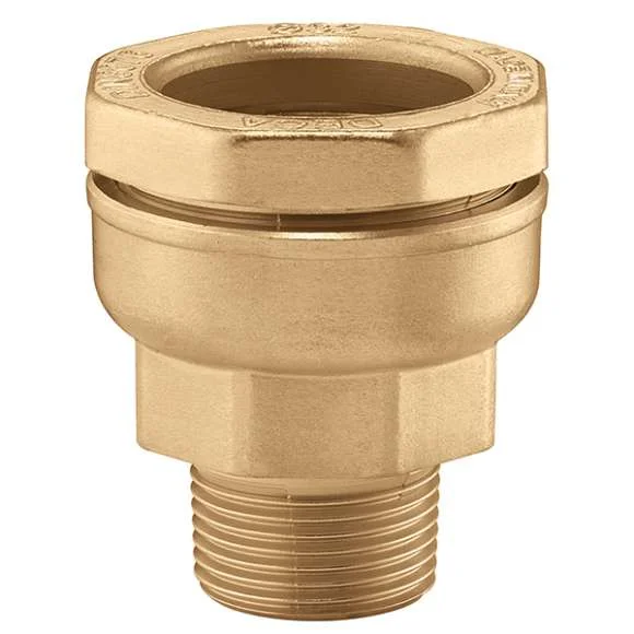 Caleffi Knelovergangsstuk messing 40mm x 1" M (drink)water Caleffi Deca 862 862640