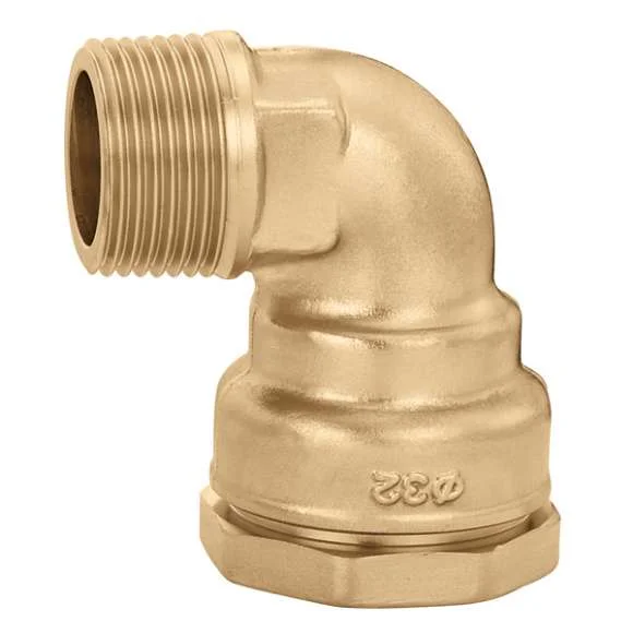 Caleffi Knelovergangsknie messing 25mm x 3/4" M (drink)water Caleffi Deca 867 867525