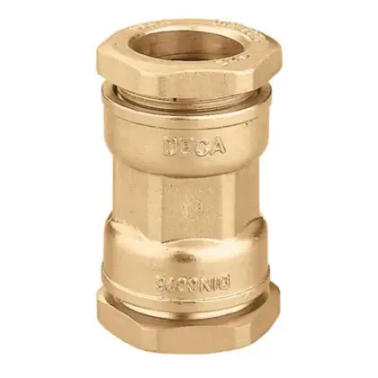 Caleffi Knelschuifmof messing 27mm FF verwarming Caleffi Deca 893 893027