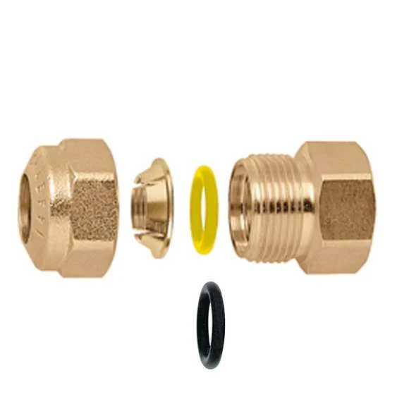 Caleffi Knelovergangsstuk messing 8mm x 3/8" F gas Caleffi 900 900308