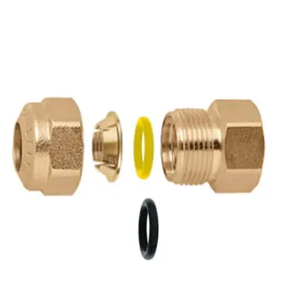 Caleffi Knelovergangsstuk messing 16mm x 1/2" F gas Caleffi 900 900416