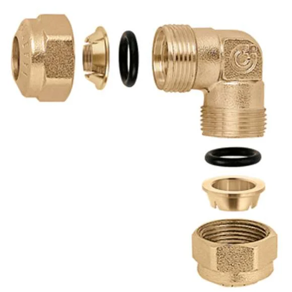 Caleffi Dubbele kniekoppeling 18 cu Caleffi 905018
