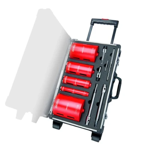 Carat HTE Economy diamantborenset M16 x 32-52-82-112-132 mm - 150 mm - baksteen - droogboren - in koffer HTESET0000