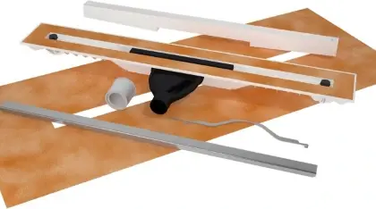 Carrodrain 100802 Carrodrain Invisible douchegoot betegelbaar 900 mm - debiet 31 l/m