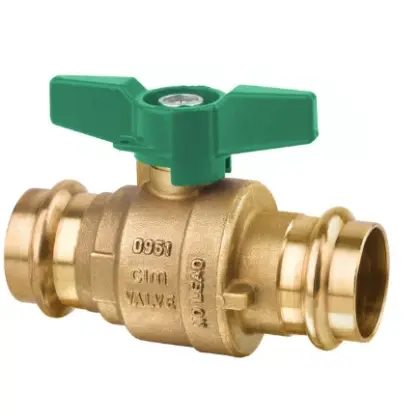 Cimberio Vlinderkraan met volle doorlaat DN 22mm pers-pers PN20 Cimberio 1222CRNL 1222CRNL-5022