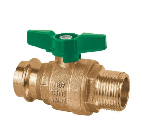 Cimberio Vlinderkraan met volle doorlaat DN 22mm x 3/4" M pers PN20 Cimberio 1222CRNLMA 1222CRNLMA-5023