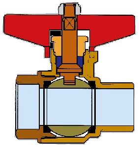 Cimberio Vlinderkraan met volle doorlaat DN 3/4" FM PN50 Cimberio 301/14 301-14-1020