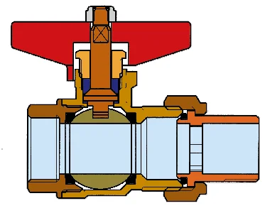 Cimberio Vlinderkraan met volle doorlaat DN 6/4" FM PN25 Cimberio 346 346-2206