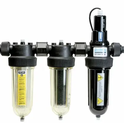 Cintropur FWUVTRIO41 Cintropur UV-TRIO UV-sterlisator met waterfilter trio 3/4 x 4/4 - 25 micron - debiet 2600 l/u - UV-lamp 40 W