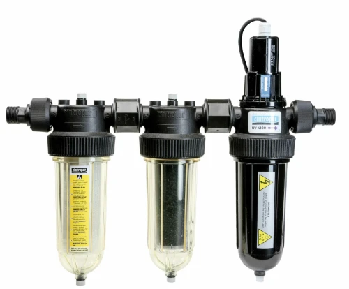 Cintropur FWUVTRIO41 Cintropur UV-TRIO UV-sterlisator met waterfilter trio 3/4 x 4/4 - 25 micron - debiet 2600 l/u - UV-lamp 40 W