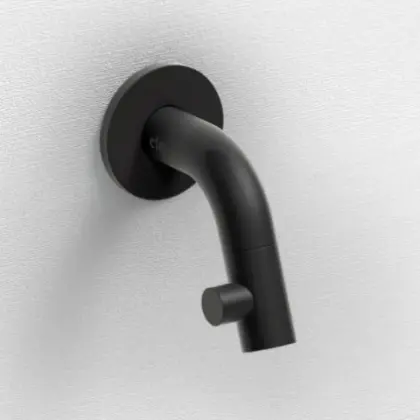Clou CL/06.05.001.21 Clou Kaldur koudwaterkraan wandmodel - uitloop 74 mm - zwart mat