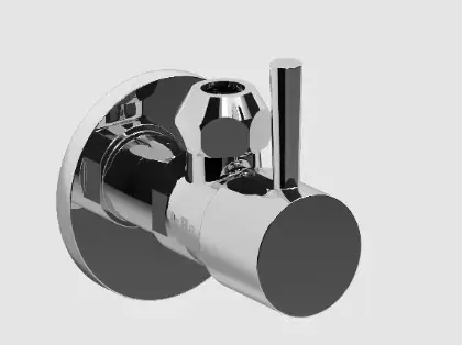 Clou InBe design haakse hoekstopkraan 1/2 x 10 mm - rond - chroom IB/06.45001