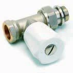 Comap 409U rechte thermostatiseerbare radiatorkraan 1/2 x 1/2 - instelbare Kv-waarde - zelfdichtend staartstuk 409204B