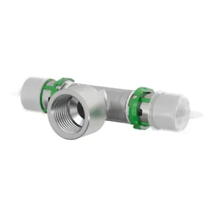 Comap 7130GW40140 Comap Skinpress Metal T-stuk met binnendraad FFF 40 x 4/4 F x 40 mm