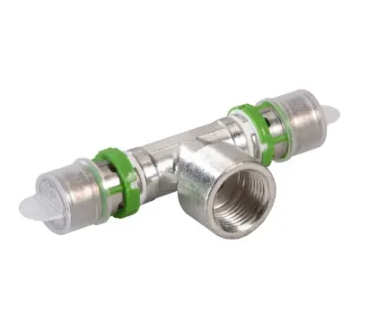 Comap 7130GW50150 Comap MultiSkin pers verloop T-stuk met binnendraad FFF 50 x 4/4 F x 50 mm