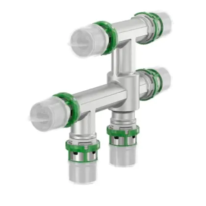 Comap 7495W161616 Comap Skinpress Metal dubbel T-stuk FFFFFF 16 x 16 x 16 x 16 x 16 x 16 mm