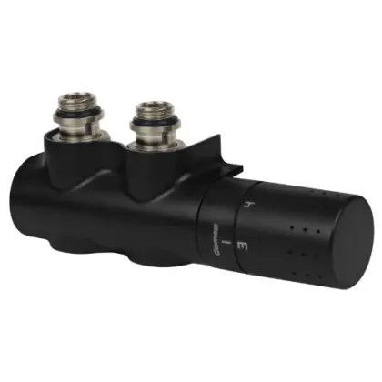 Comap L234023001 Comap Flexodesign 2-pijps radiatorkraanset vloer/muur 1/2 x EK3/4 - zwart
