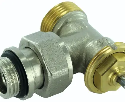 Comap R808704B Comap 808E haakse thermostatiseerbare radiatorkraan 1/2 x M22 - zelfdichtend staartstuk