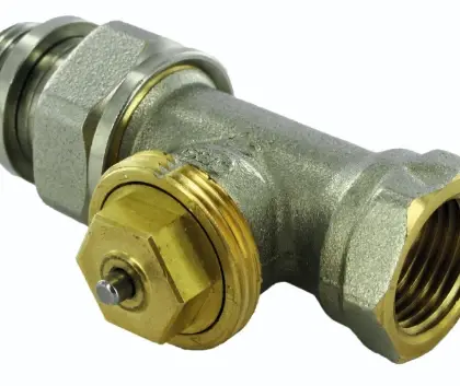 Comap R809604B Comap 809 rechte thermostatiseerbare radiatorkraan 1/2 x 1/2 - zelfdichtend staartstuk