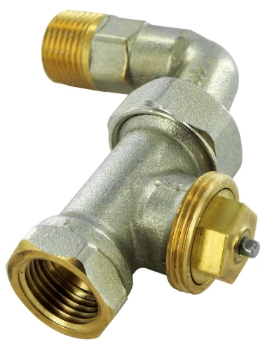 Comap 809GCB thermostatiseerbare rechte radiatorkraan met bocht 1/2 x 1/2 - vernikkeld R809604QC
