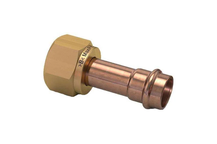 Conex Banninger Persovergangsstuk koper 1/2" x 1/2" flare koppeling koeltechniek Conex Banninger >B< MaxiPro CMP-2032-000