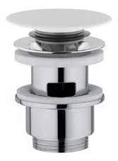 Conima CO.8160.COR Conima 8160 afvoerplug met click-clack 5/4 x 64 mm - Corian wit - met overloop