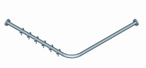 Coram 276666218 Coram Seallux hoek douchestang 28 mm 900 x 900 mm - chroom