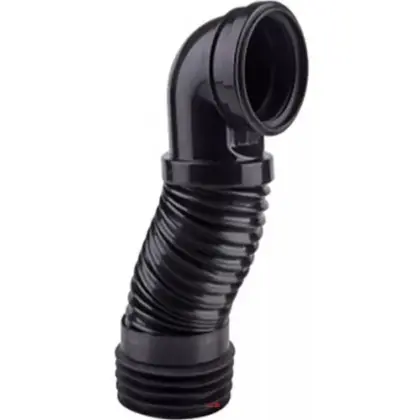 DBJ 110837001 DBJ San Flexibele afvoerbocht voorwandsysteem 90 mm - uittrekbaar - H=405/715 mm - zwart