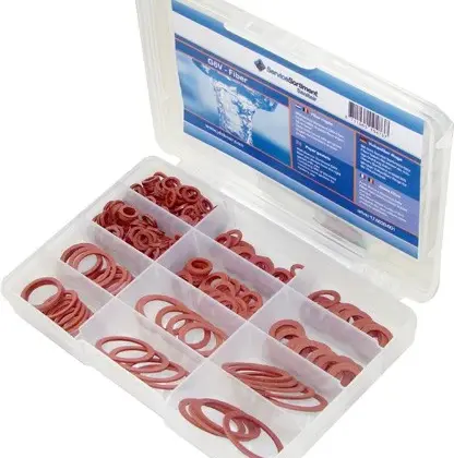 DBJ 176020001 DBJ Assort G6V-FI assortimentsdoos fiber dichtingen (bevat 300 st)
