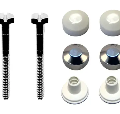 DBJ bevestigingsset voor toilet M6 x 70 mm wit - chroom - prijs per set 201962001