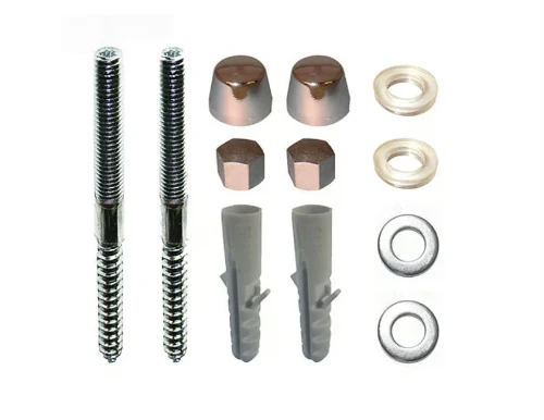 DBJ 217311001 DBJ bevestigingsset voor urinoir / uitgietbak UST M8 x 110 mm - met sierkappen - chroom - prijs per set