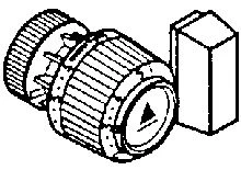 Danfoss 013G2982 Danfoss RA 2512 thermostaatknop - neutrale schaal - afstandvoeler - click bevestiging