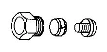 Danfoss 013G4144 KLEM KOPPELING DANFOSS 14 X 2 met moer v/ vpe buis v/therm. kraan